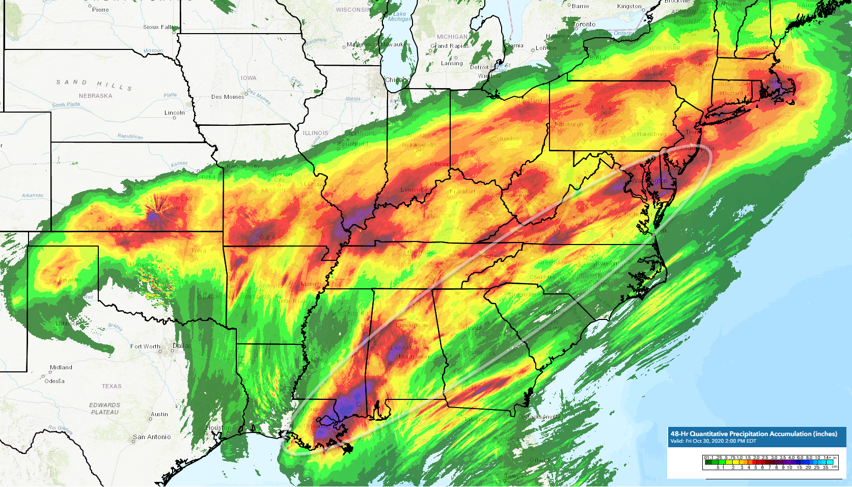 Zeta zings from Gulf to NJ in 24 hours AccuWeather